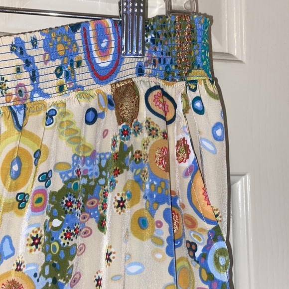 Anthropologie Anthro Diane Piere Kiran Pajama Lounge Colorful Silky PJ Pants - Picture 4 of 5